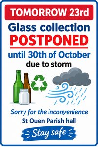 🌧️ Important Notice: Glass Collection Postponed Until 30th October ♻️ ...